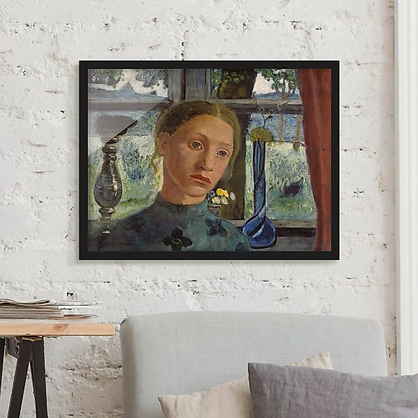 Bild mit Rahmen Kunstdruck - Querformat Paula Modersohn-Becker - Mädchenkop günstig online kaufen