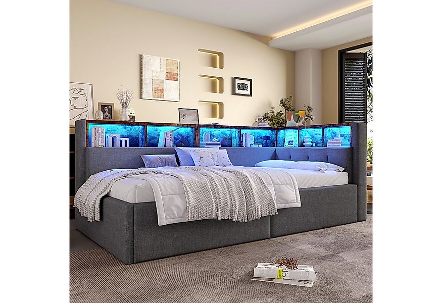 STILVORA Schlafsofa 90×200 mit Matratze&Bettkasten,Tagesbett Daybett mit St günstig online kaufen