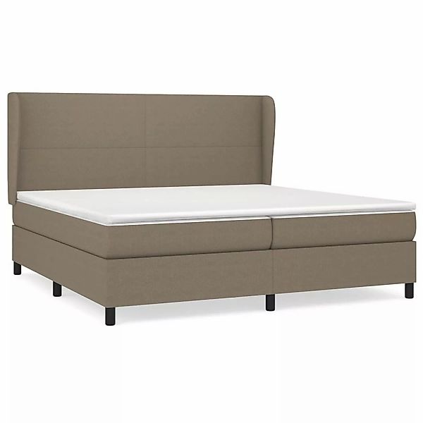 vidaXL Boxspringbett mit Matratze Taupe 200x200 cm Stoff1372331 günstig online kaufen