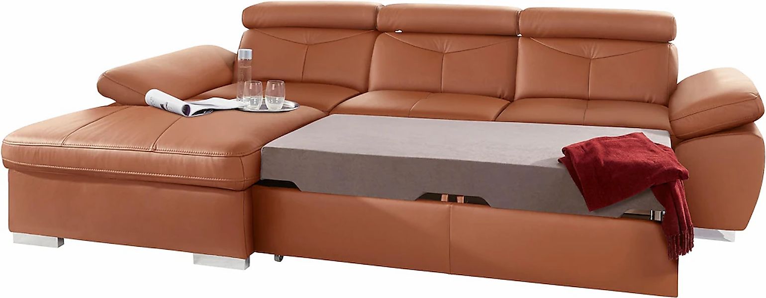 exxpo - sofa fashion Ecksofa "Spring, super bequem, mit Armteil- und Kopfte günstig online kaufen