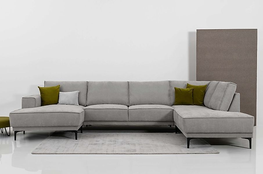 OTTO home Wohnlandschaft »XXL Sofa Oland, Struktur, Flachgewebe, Luxus-Micr günstig online kaufen