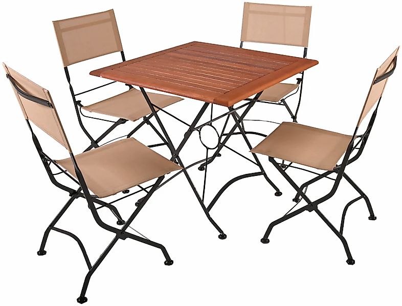 Garden Pleasure Garten-Essgruppe "TRIEST" Set, 5 Stk. tlg. günstig online kaufen