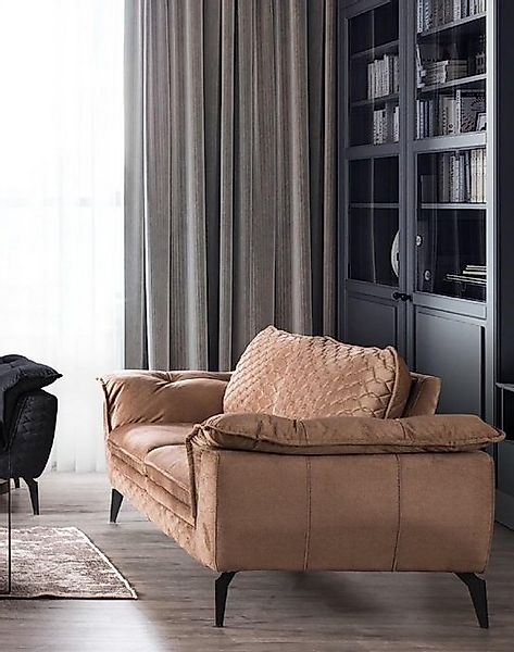 Xlmoebel Sofa Neu Luxus 3-Sitzer-Braun-Sofa im modernen Design für das Wohn günstig online kaufen