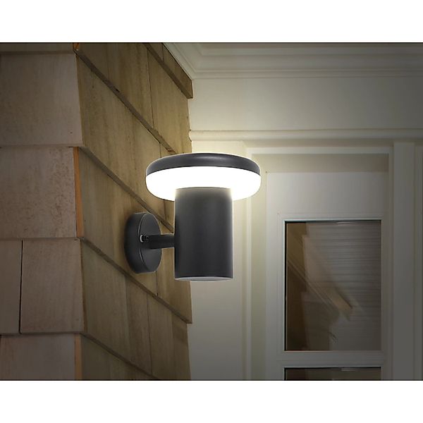 Näve LED-Wand-Außenleuchte Pilz Schwarz 20.000 h günstig online kaufen