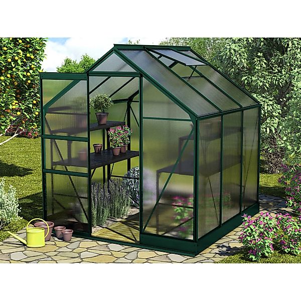 Vitavia Gewächshaus Apollo 3800 Smaragd 3,8 m² inkl. Fundament günstig online kaufen