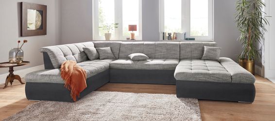 DOMO collection Wohnlandschaft "Moric Luxus incl. Zierkissen" U-Form, bis 1 günstig online kaufen