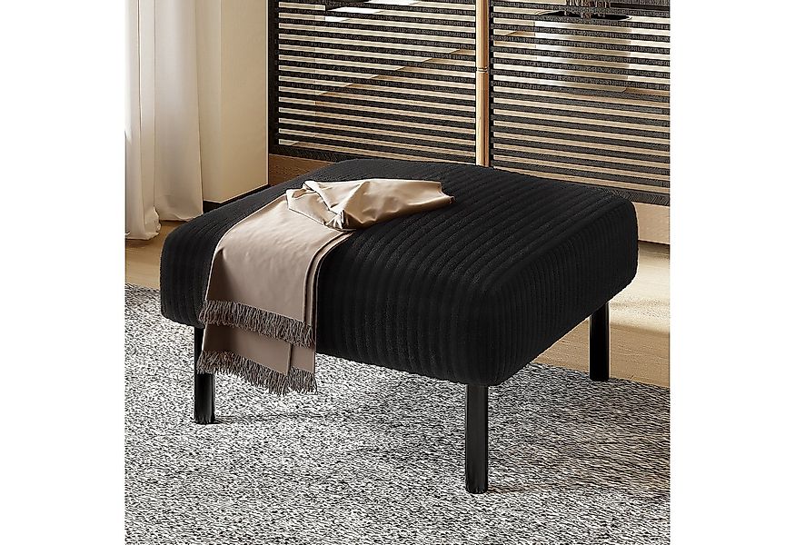STILVORA Wohnzimmer-Set aus Cordstoff,Hocker Fußbank mit Metallstruktur&Pol günstig online kaufen