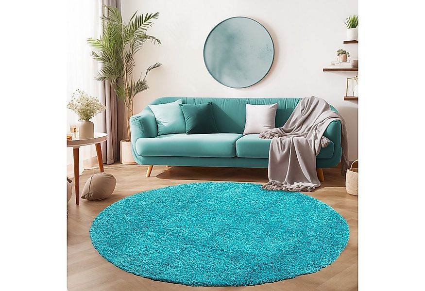 SIMPEX24 Teppich Unicolor - Einfarbig, Rund, Höhe: 30 mm, Einfarbig Runder günstig online kaufen