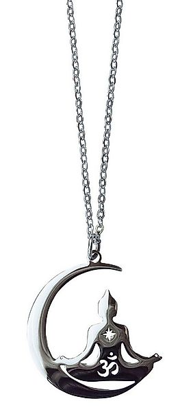 Saraswati Kette mit Anhänger Halskette "Buddha Moon" Edelstahl 3cm mit 50cm günstig online kaufen