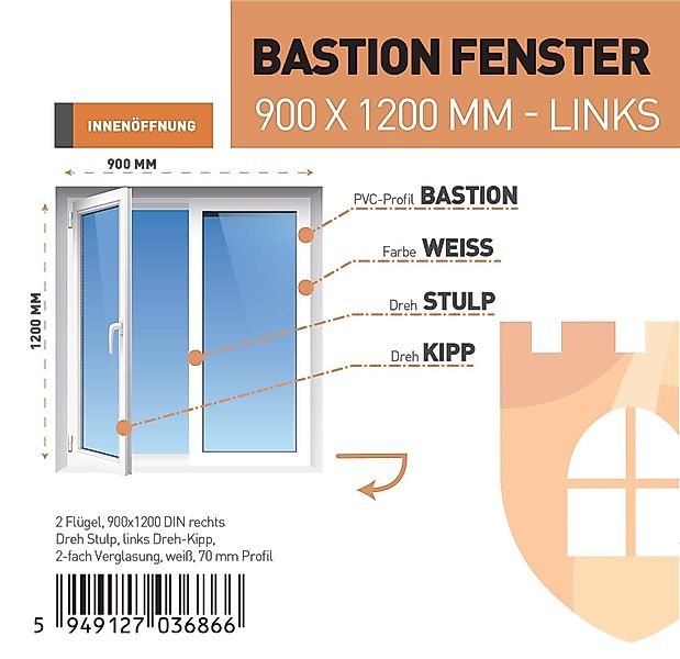 SN DECO GROUP Kunststofffenster Fenster 2 günstig online kaufen