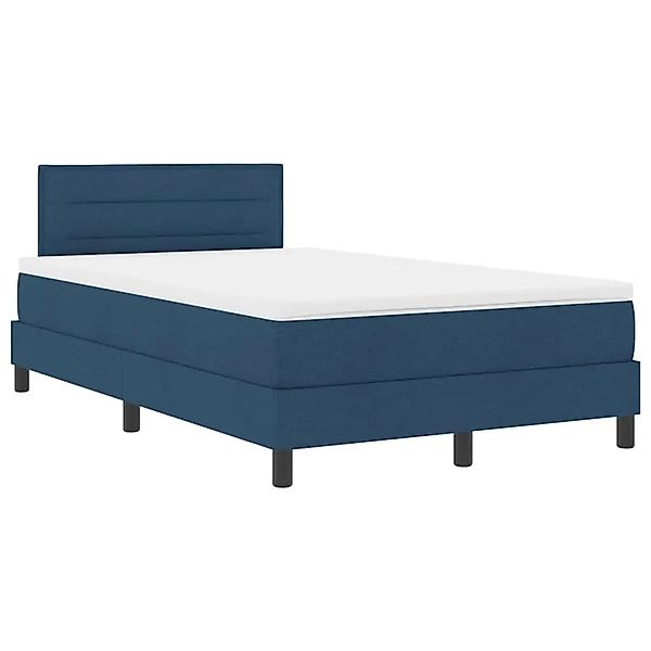 vidaXL Boxspringbett mit Matratze Blau 120 x 190 cm Stoff 3338600 günstig online kaufen