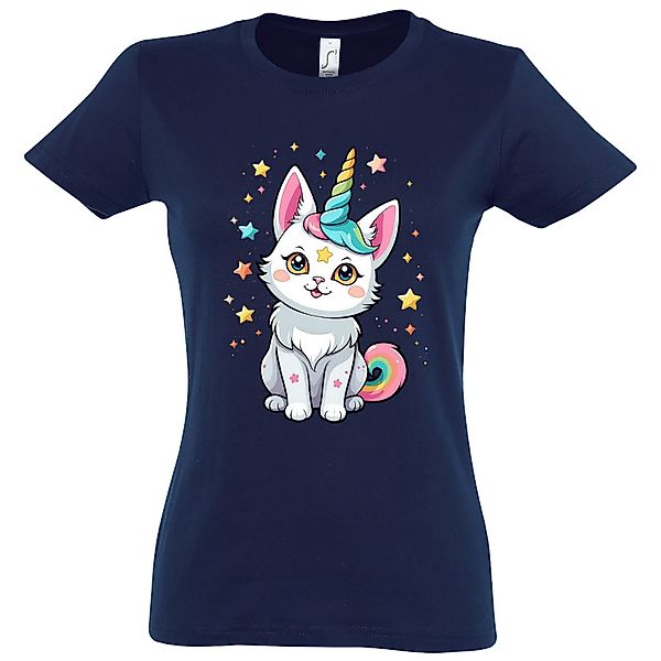 Youth Designz Print-Shirt Katze Einhorn Damen günstig online kaufen