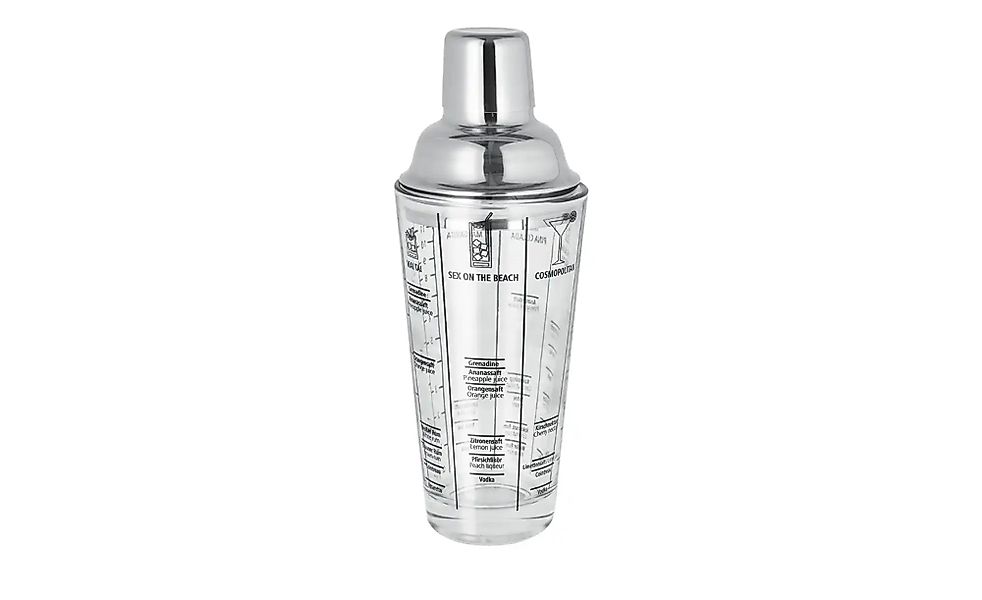 for friends Cocktail-Shaker mit Rezepten   ¦ transparent/klar ¦ Glas,Edelst günstig online kaufen