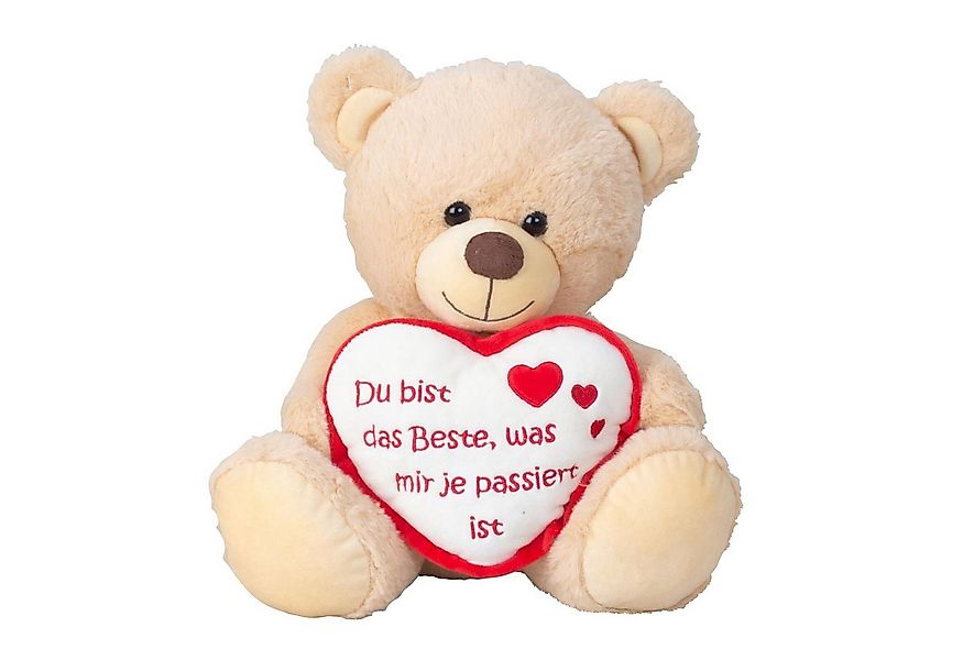 Geschenkestadl Plüschfigur Teddybär mit Herz „Du bist das Beste was mir je günstig online kaufen