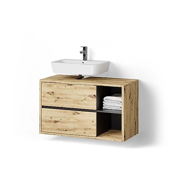Livinity® Waschbeckenunterschrank Vomano, Artisan-Eiche/Anthrazit, 100 x 60 günstig online kaufen