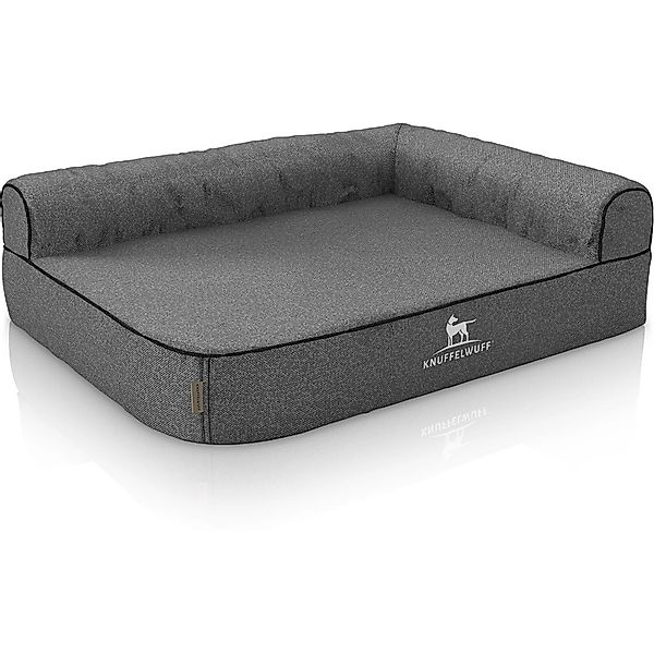 Knuffelwuff Eck Hundebett Marlie Orthopädisch Velours XXL 120 x 80cm Lehne günstig online kaufen