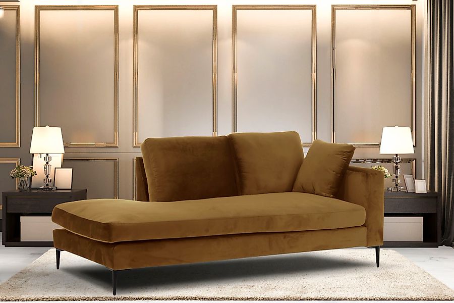 Home affaire Recamiere "Cozy Chaiselongue, Maße B/T/H: 195/97/80 cm" mit lo günstig online kaufen