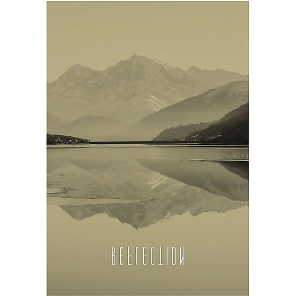 Komar Bild "Word Lake Reflection Sand" Natur 1 Stk. tlg. Wandbild zur Dekor günstig online kaufen