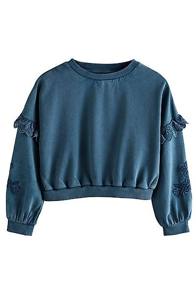 Next Sweater Kastiges Langarm-Sweathirt mit Stickerei günstig online kaufen