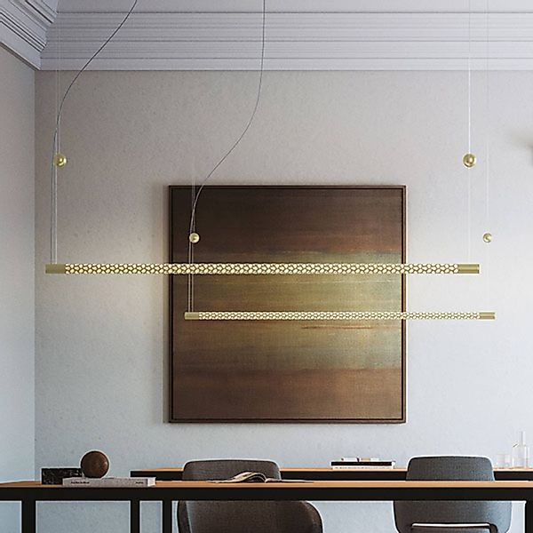 Rotaliana Squiggle H8 LED-Hängelampe gold 140cm günstig online kaufen