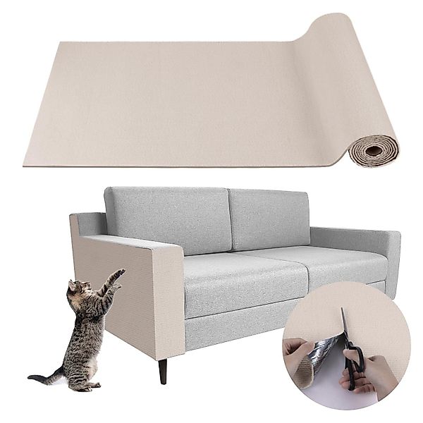 OKWISH Kratzmatte 100x400 CM Selbstklebend Kratzteppich günstig online kaufen