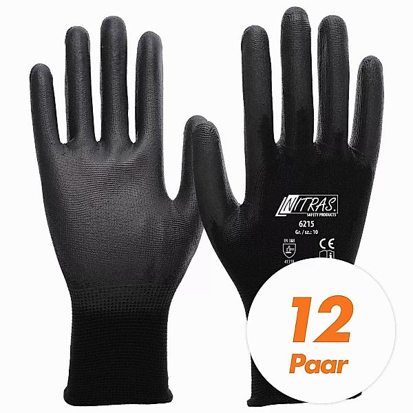 Nitras Nitril-Handschuhe 6215 Nylon Strickhandschuh, Schutzhandschuhe günstig online kaufen