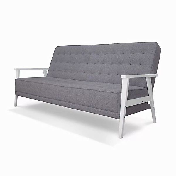 VitaliSpa® Schlafsofa Dion, Grau, 202 cm mit Klappfunktion, mit Klappfunkti günstig online kaufen