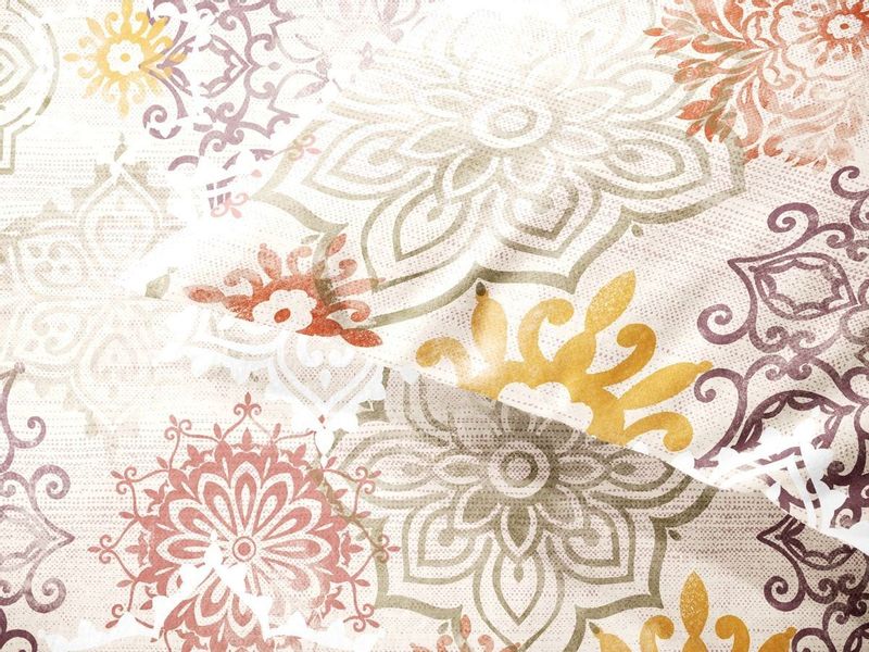 Dormisette Bettwäsche 135x200cm Blau Beige Ornamente günstig online kaufen