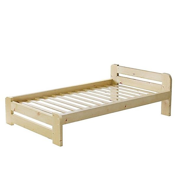 Furnify Holzbett Holzbett futtonbett bettgestell bett natur 90x200 Ohne Mat günstig online kaufen