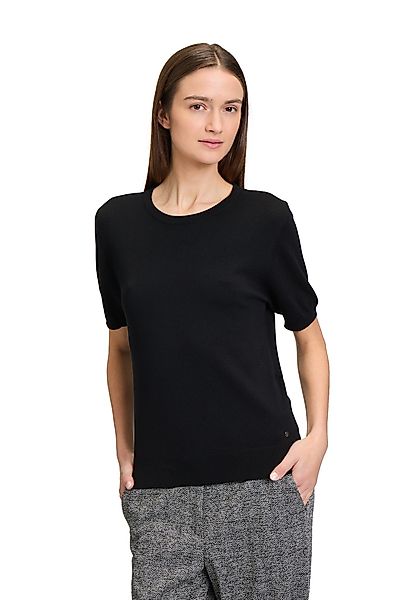 Betty&Co Kurzarmshirt Damen Feinstrickpullover mit Rundhalsausschnitt günstig online kaufen