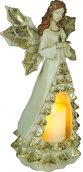 e4fun Dekofigur Weihnachtsdorf: Weihnachtsengel mit LED Licht, batteriebetr günstig online kaufen