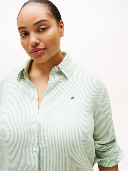 Tommy Hilfiger Curve Hemdbluse "CRV ESS LINEN RELAXED SHIRT" in Großen Größ günstig online kaufen