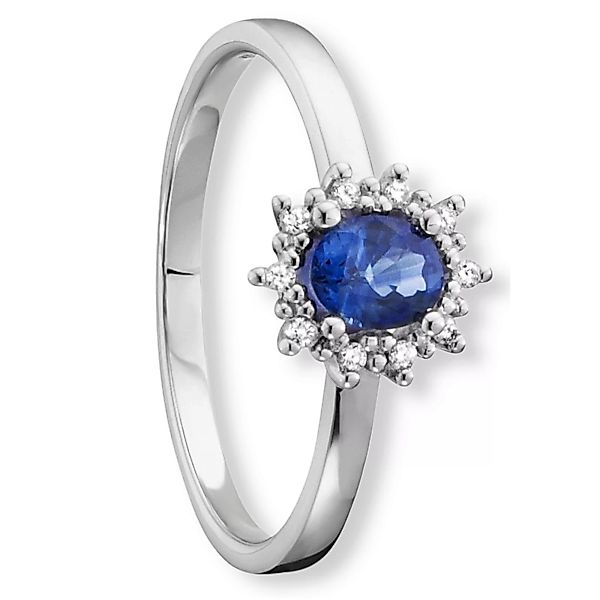 ONE ELEMENT Diamantring "0.05 ct Diamant Brillant Safir Ring aus 585 Weißgo günstig online kaufen