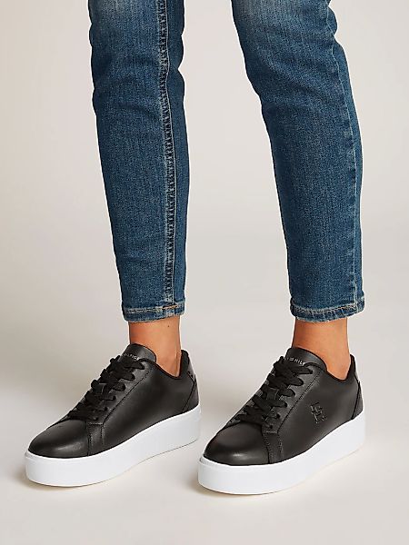Tommy Hilfiger TH PLATFORM COURT SNEAKER Plateausneaker, Freizeitschuh, Hal günstig online kaufen