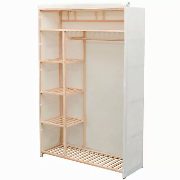 DOTMALL Kleiderschrank Schrank Stoff und Kiefernholz 110 x 40 x 170 cm günstig online kaufen