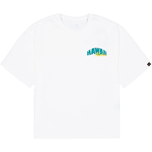 Alpha Industries  T-Shirts & Poloshirts Hawaii Aloha T Back Print - white günstig online kaufen