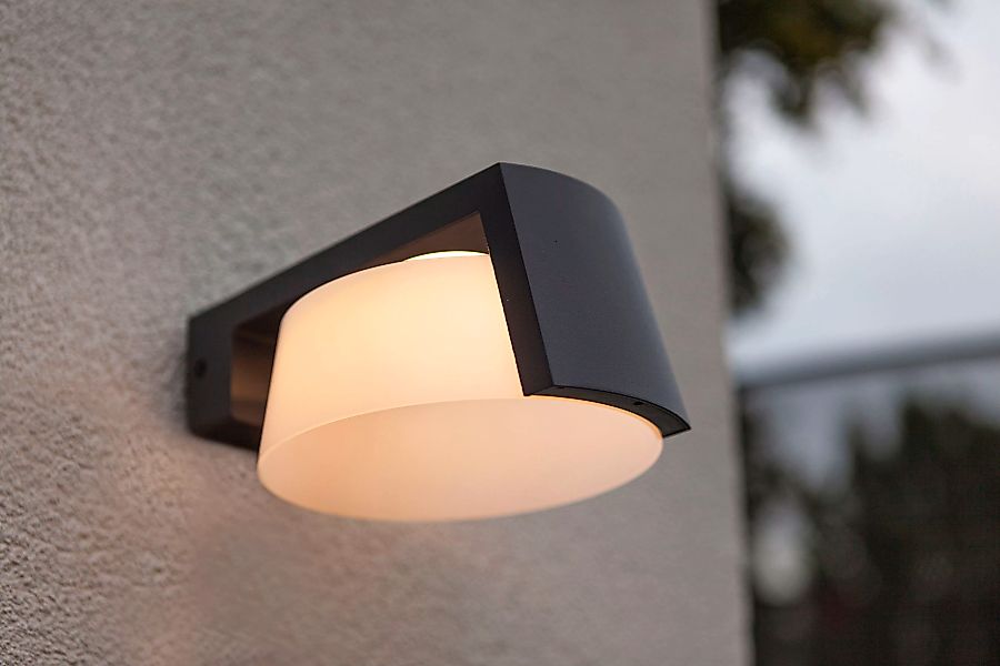 LUTEC LED Außen-Wandleuchte "MOON", Leuchtmittel LED-Modul  LED fest integr günstig online kaufen