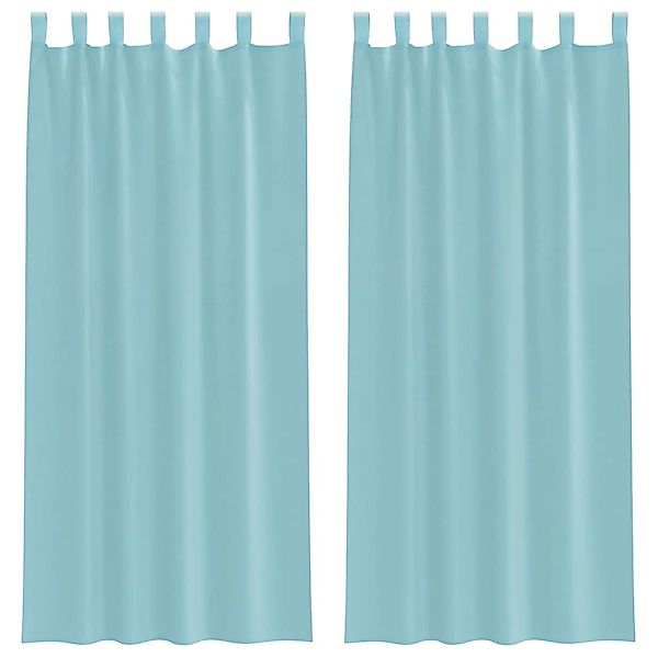 vidaXL Voile Vorhänge mit Schlaufen 2 Stk Türkis 140x245 cm 4102329 günstig online kaufen