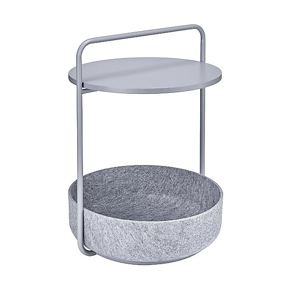 MiaCara - Tavolino Beistelltisch mit Korb - beton/pulverbeschichtet/Tischpl günstig online kaufen