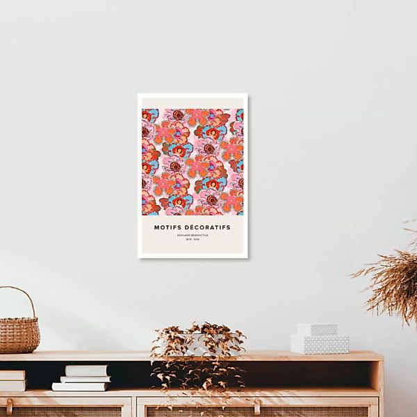 Poster / Leinwandbild - Édouard Bénédictus: Art Deco Blumenmuster günstig online kaufen