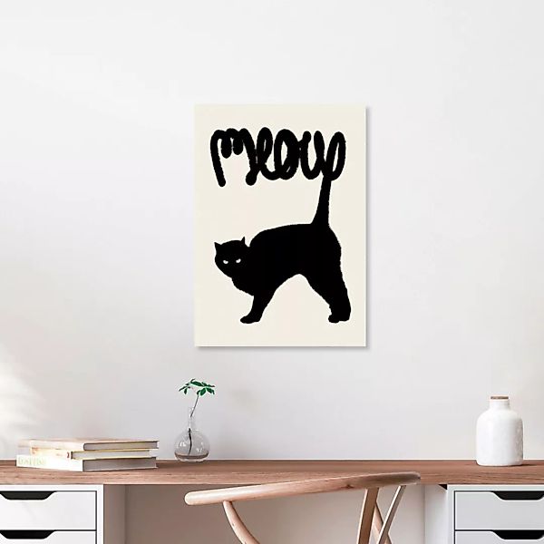 Poster / Leinwandbild - Meow günstig online kaufen