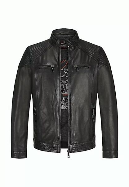 Milestone Lederjacke MSParker Biker aus genarbtem Leder günstig online kaufen