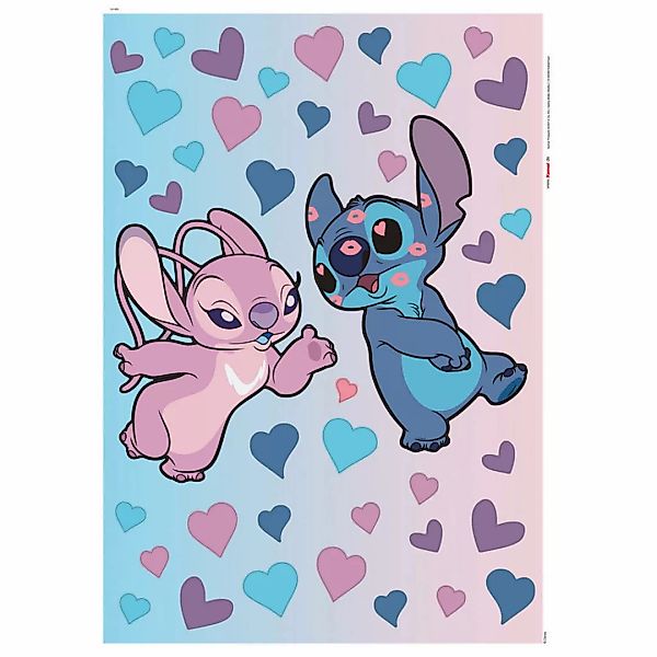 Komar Wandtattoo "Stitch in Love - Größe 50 x 70 cm", (43 St.), selbstklebe günstig online kaufen