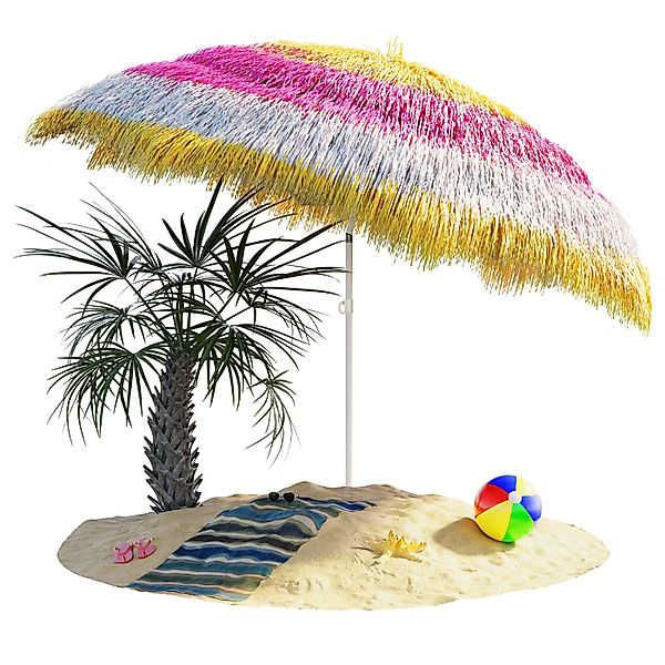 Kingsleeve Sonnenschirm, Hawaii Bunt 160 cm günstig online kaufen