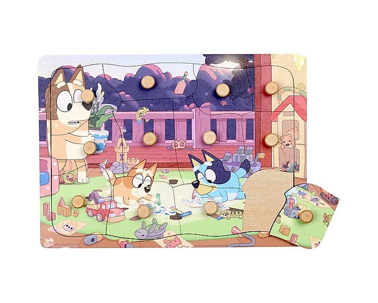 Bluey Steckpuzzle Motiv Unisex Kinder, 12 Puzzleteile günstig online kaufen