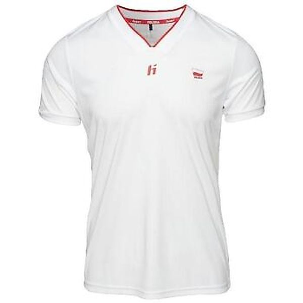 Huari  T-Shirts & Poloshirts T-shirt  à col V blanc sport günstig online kaufen