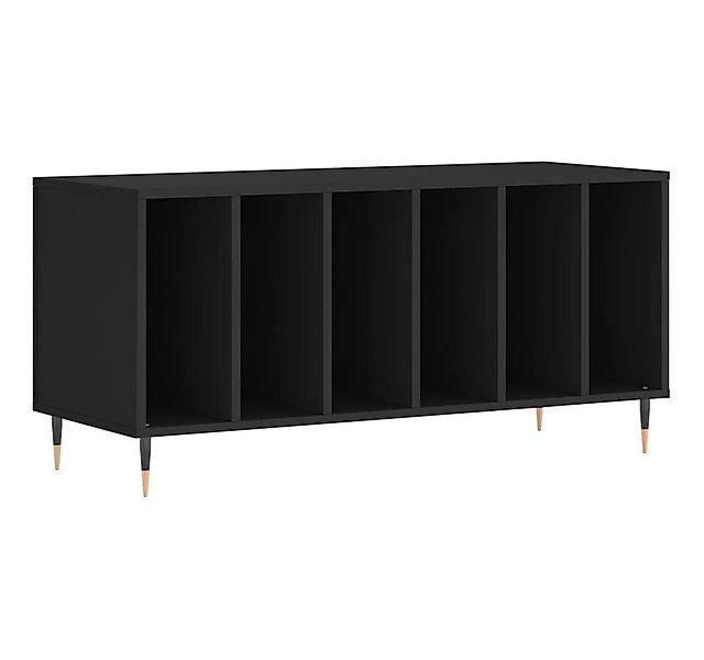 vidaXL Media-Regal Plattenschrank Schwarz 100x38x48 cm Holzwerkstoff, 1-tlg günstig online kaufen