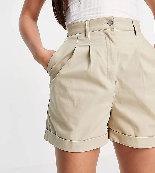 ASOS DESIGN Tall – Chino-Shorts in Stone-Neutral günstig online kaufen