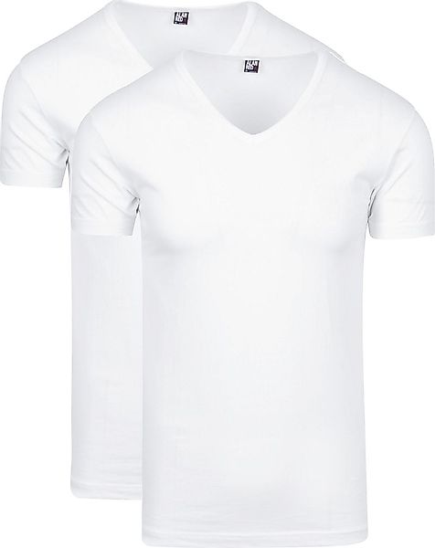 Alan Red Oklahoma Stretch T-Shirt V-Ausschnitt (2er-Pack) - Größe L günstig online kaufen