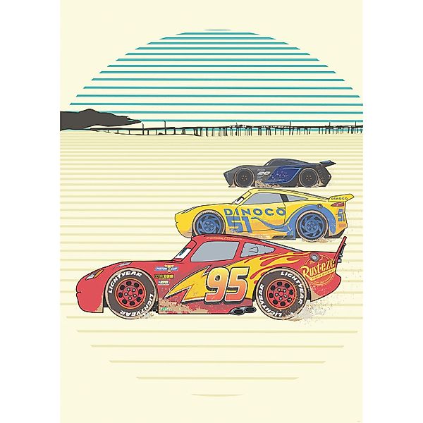 Disney Fototapete Cars Multicolor 200 x 280 cm 612084 günstig online kaufen